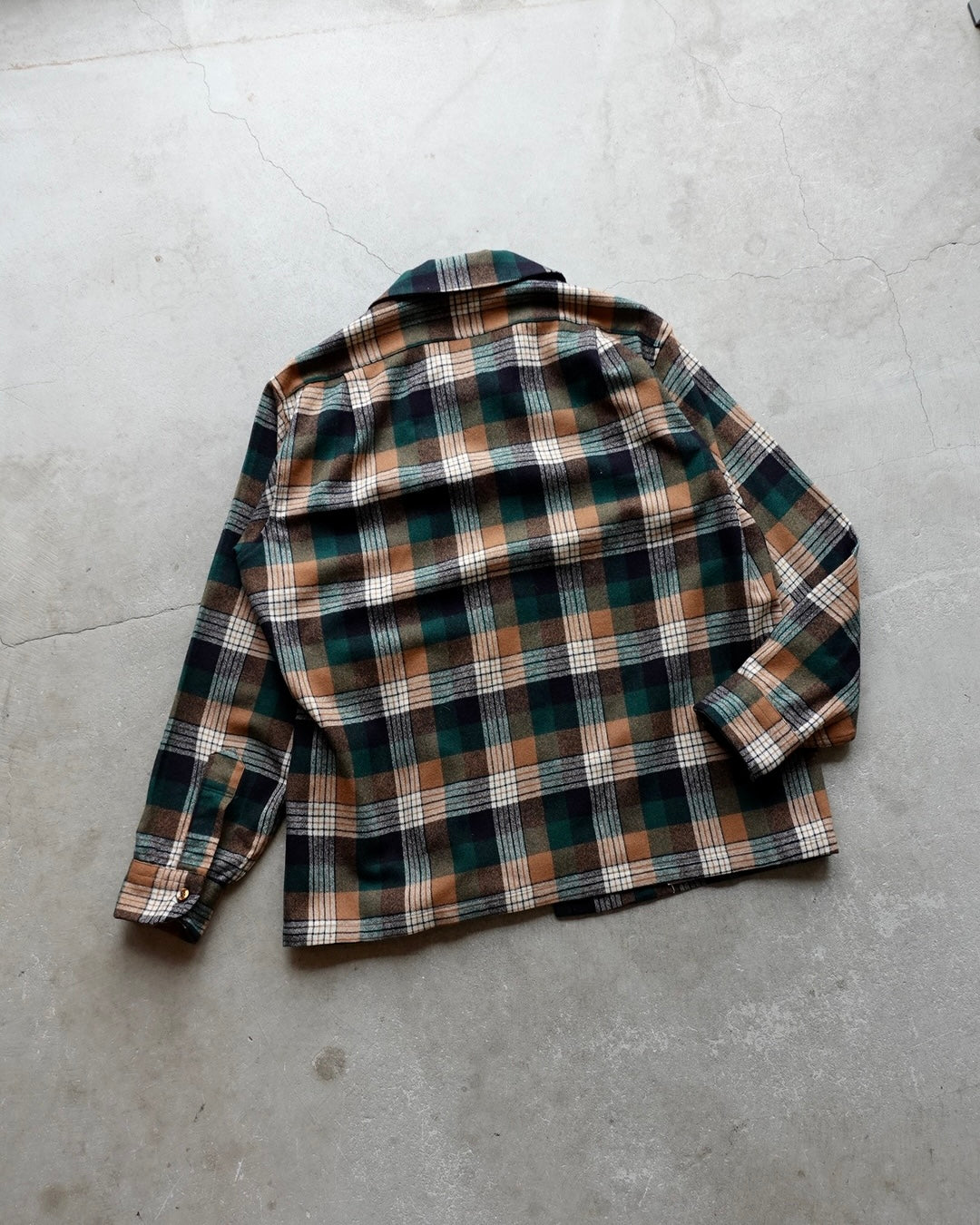 60s-70s Pendleton Wool Plaid Shirt / Made in USA