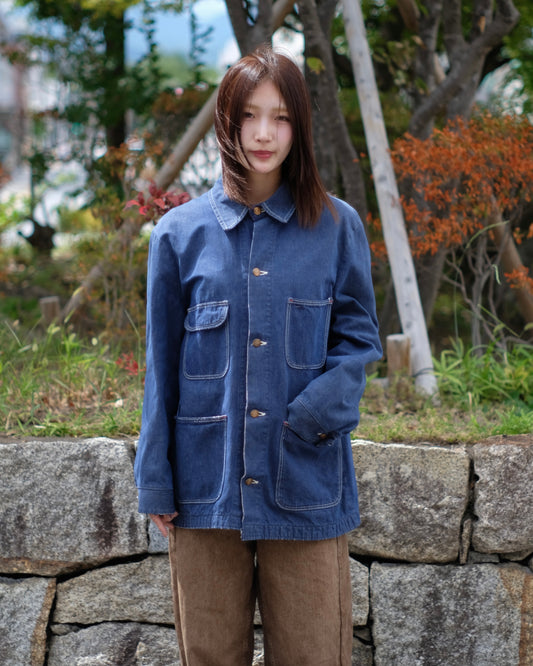 60s-70s Wrangler Denim Coverall Chore Coat