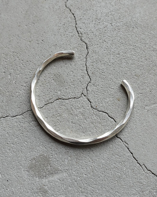 Karen Silver Hammered Bangle #5