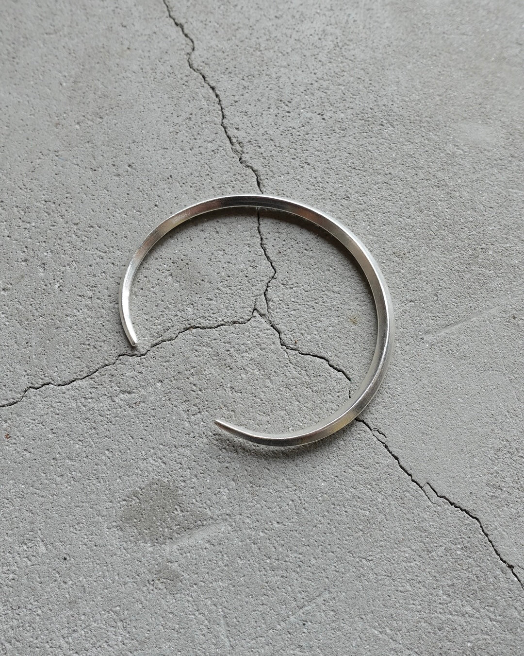 Karen Silver Hammered Bangle #3