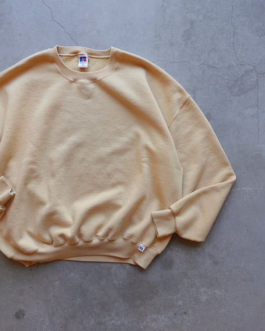 90s Russell Athletic Crewneck Sweat - Pale Yellow