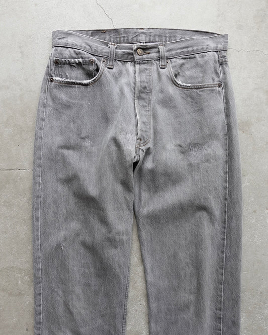 80s Levi's 501 Black Denim Cut-Off