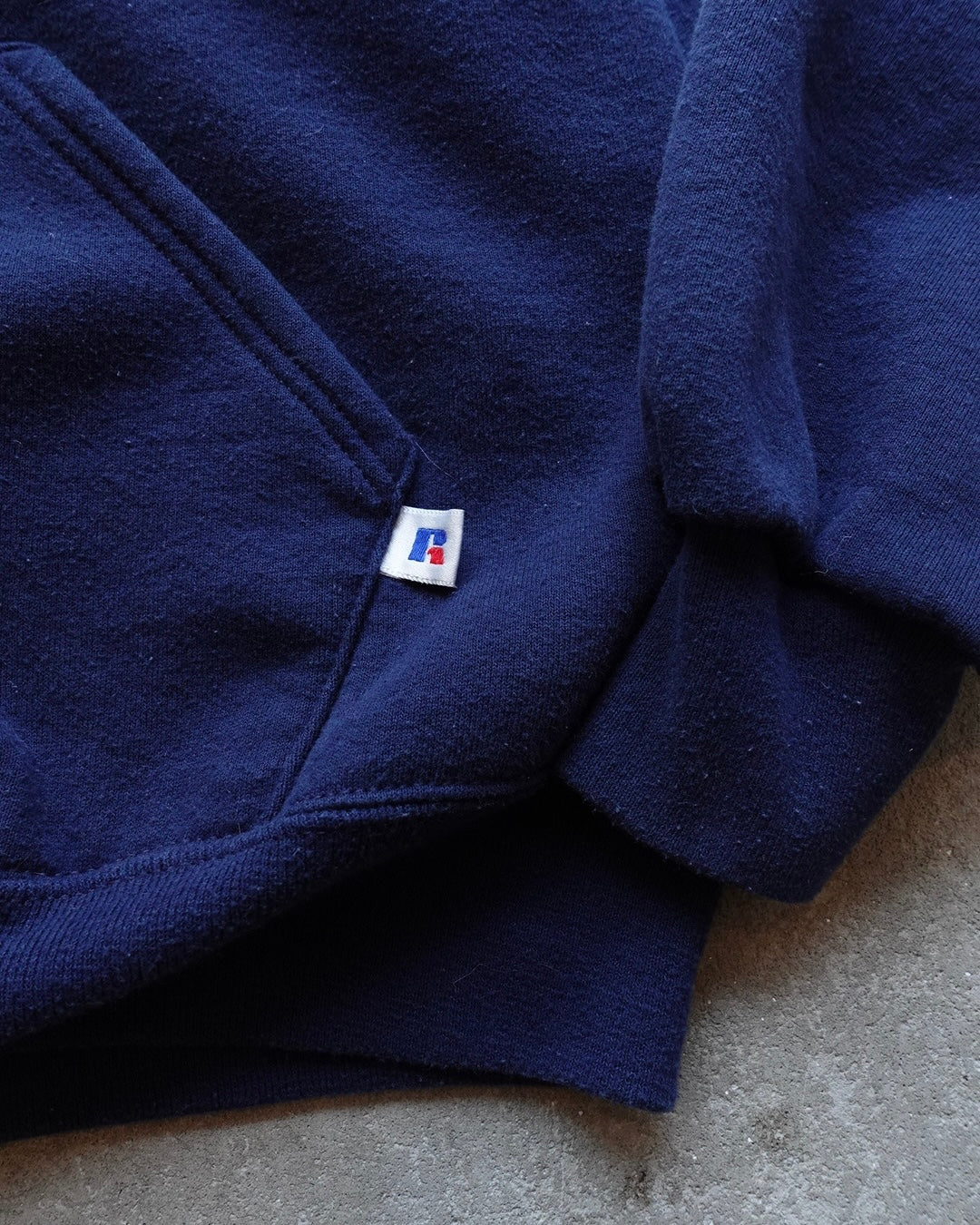 90s Russell Athletic Plain Hoodie Navy / Made in USA