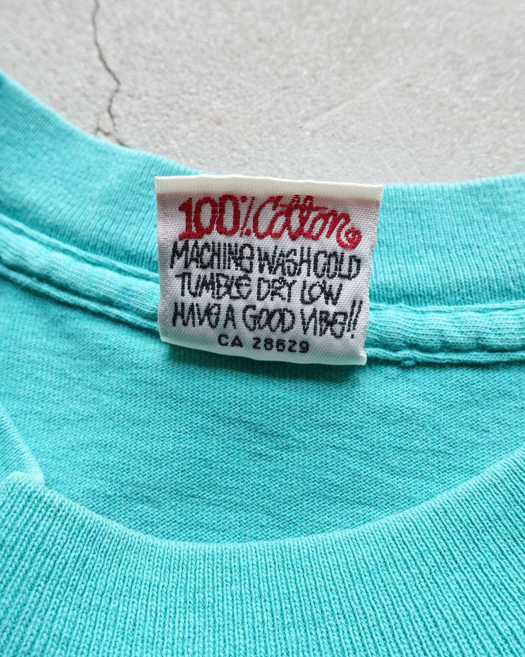 90s Stussy T-Shirt Tiffany Blue / Made in USA