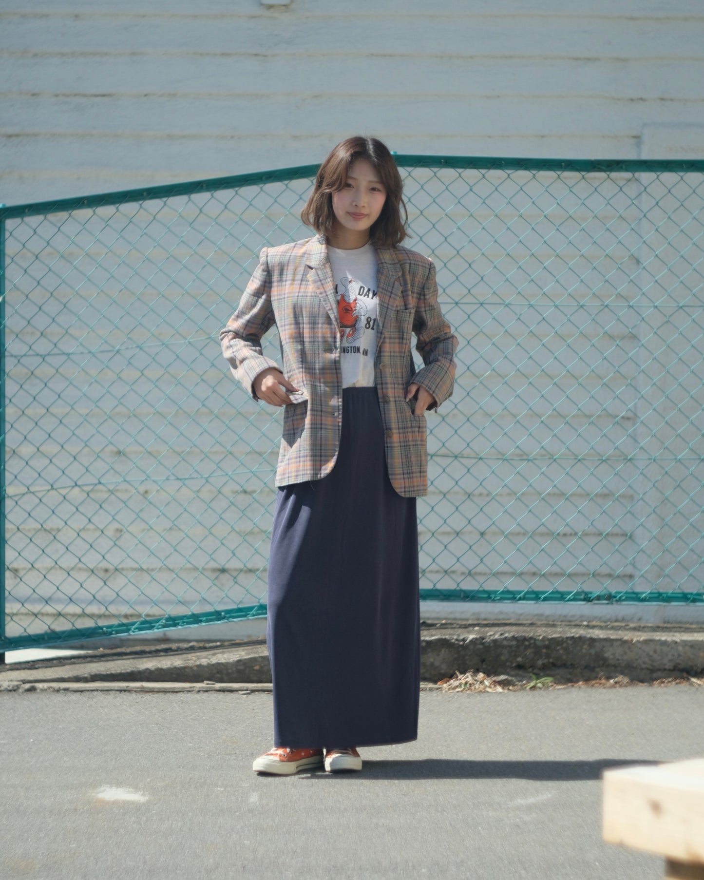 90s GAP Check Tailored Jacket