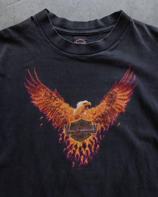 90s Harley-Davidson Downtown Seattle Eagle T-Shirt / Made in USA
