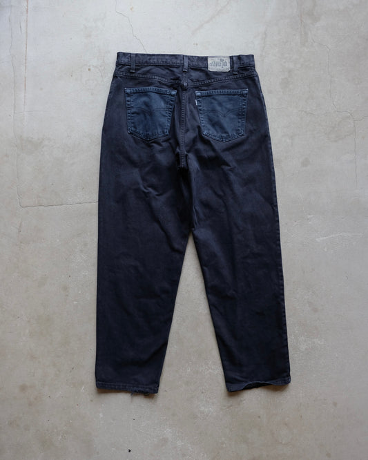 90s Levi's Silver Tab Loose Black Dyed Denim / Made in USA