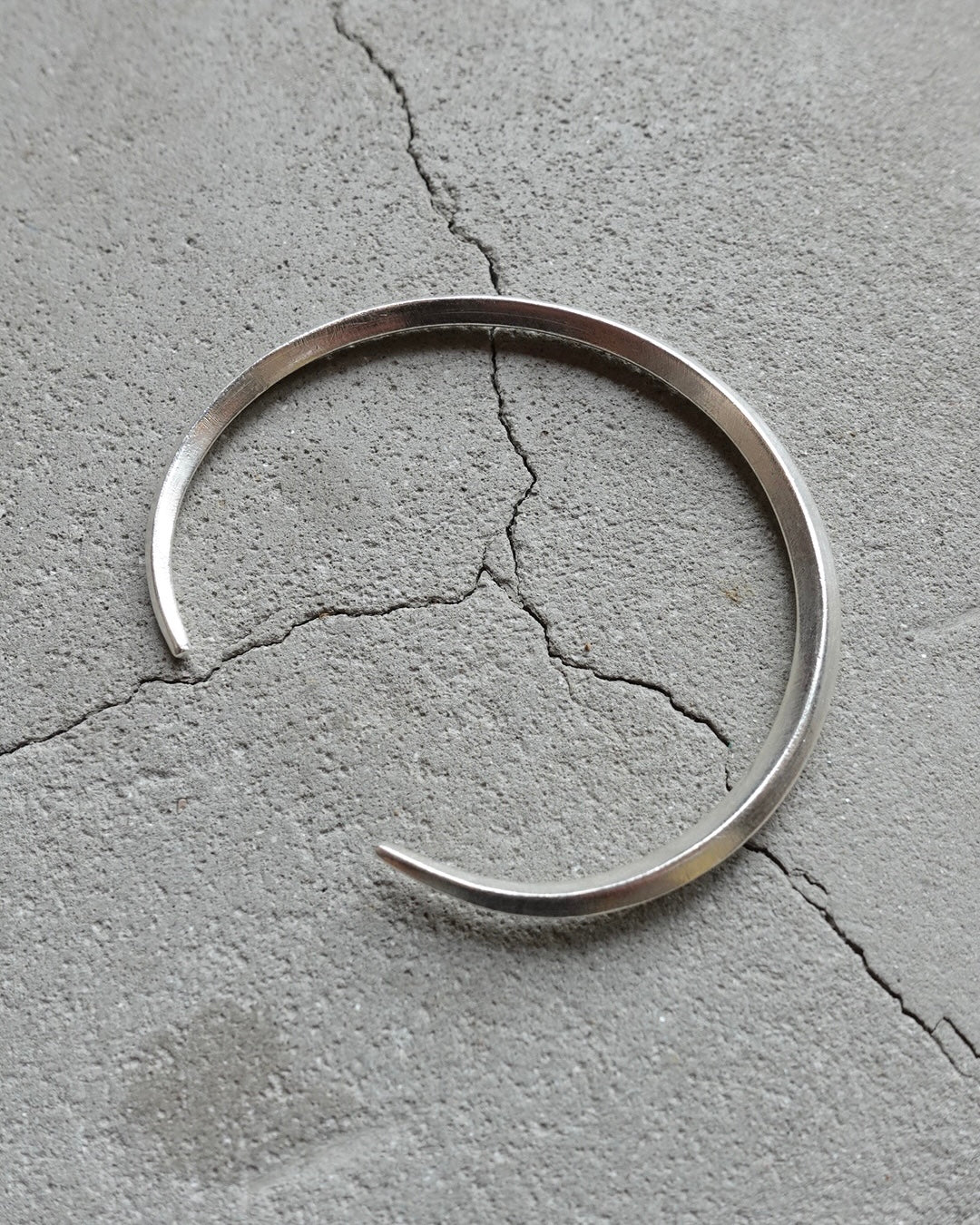 Karen Silver Hammered Bangle #3