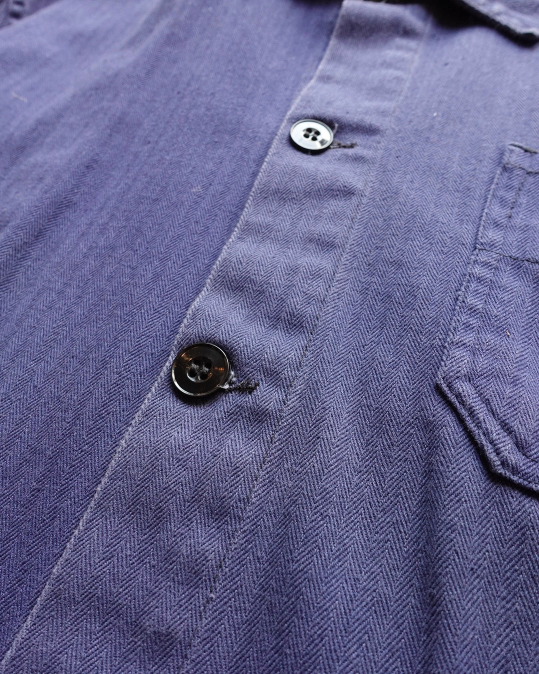Euro Work Jacket Navy Herringbone