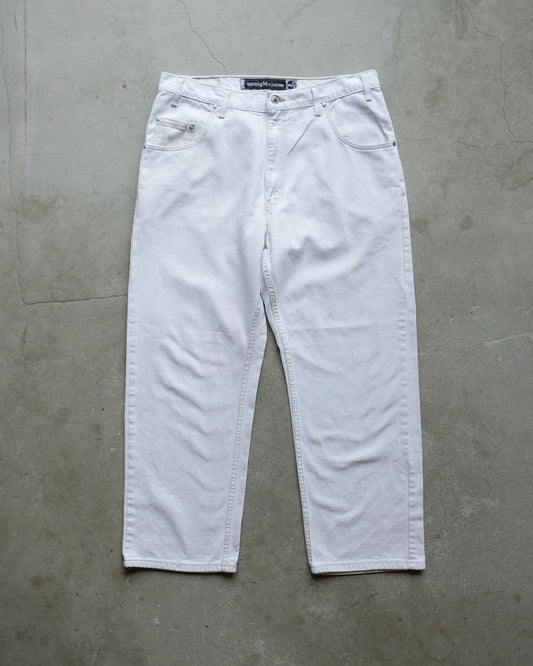 90s Levi's Silver Tab Straight + Loose White Denim / Made in USA