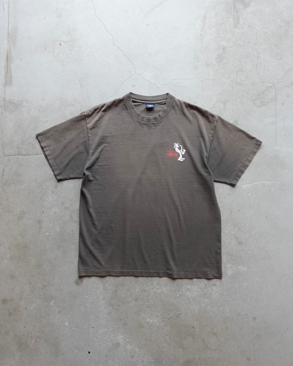 90s Stussy Saxophone Man Pigment Dyed T-Shirt / Made in USA