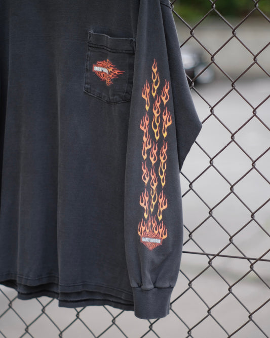 00s Harley-Davidson Lone Star Long Sleeve T-Shirt / Made in USA