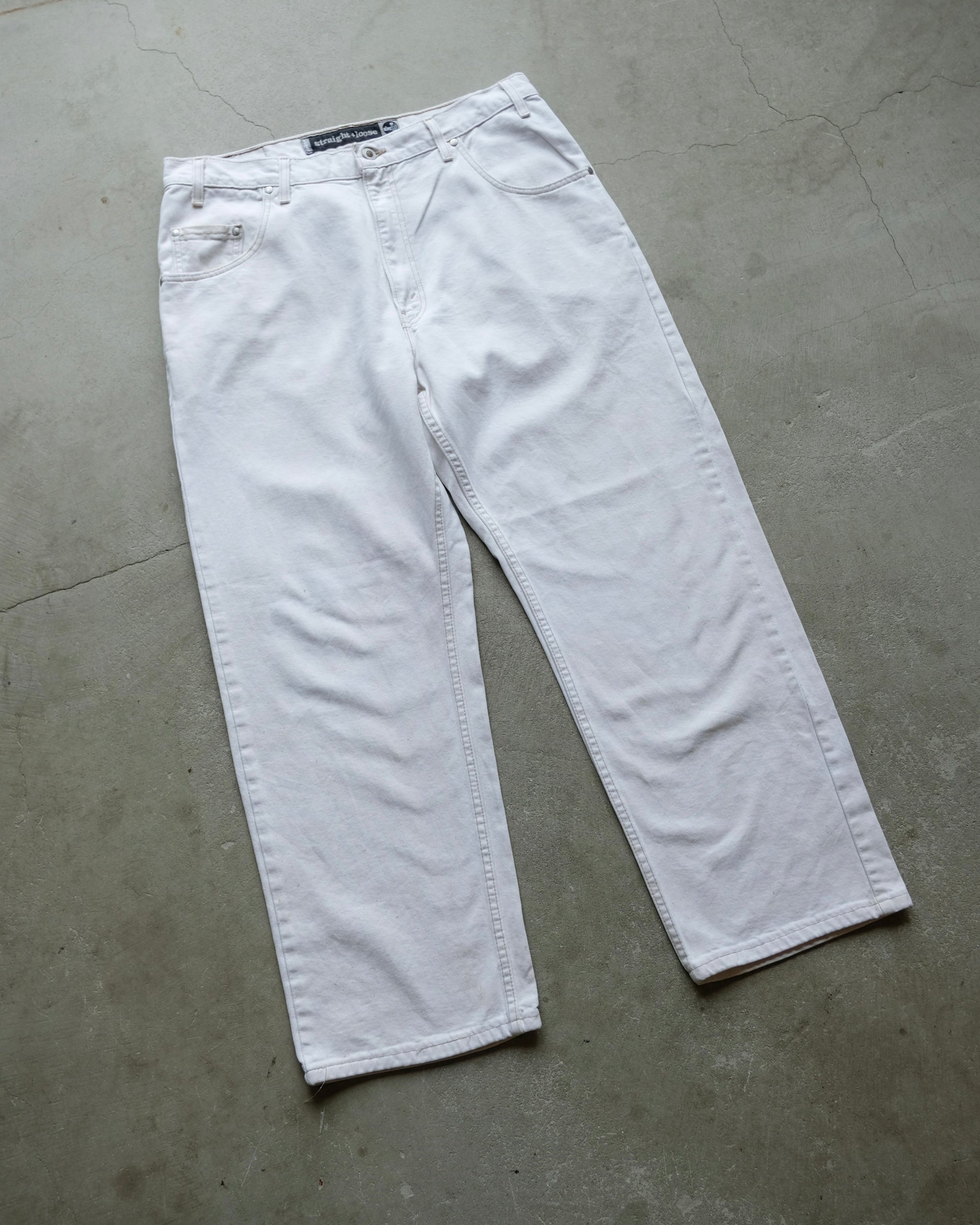 90s Levi's Silvertab made in USA ホワイトデニム 90s Levi's Silver Tab Straight + Loose White Denim / Made in USA