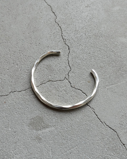 Karen Silver Hammered Bangle #5