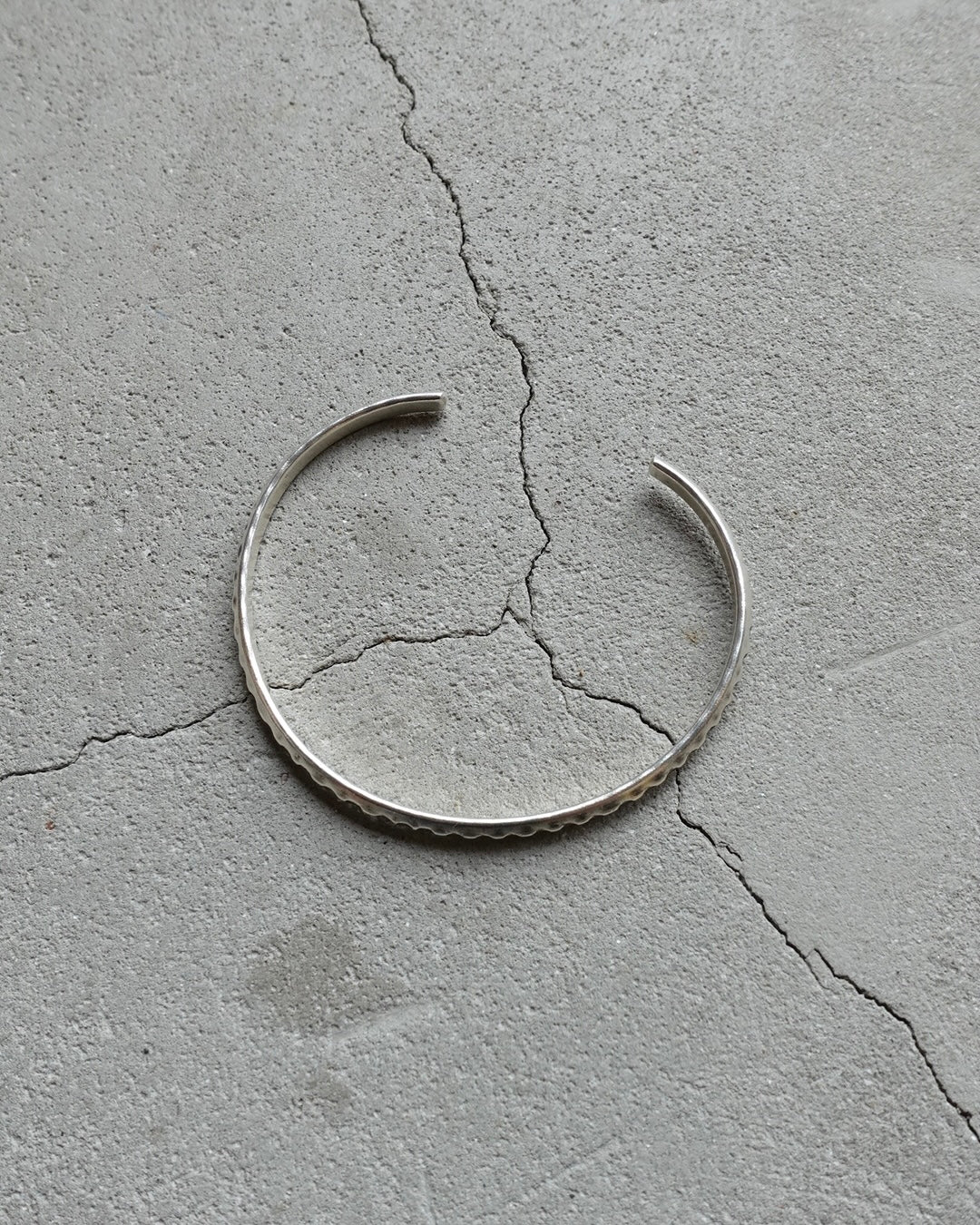 Karen Silver Hammered Bangle #4