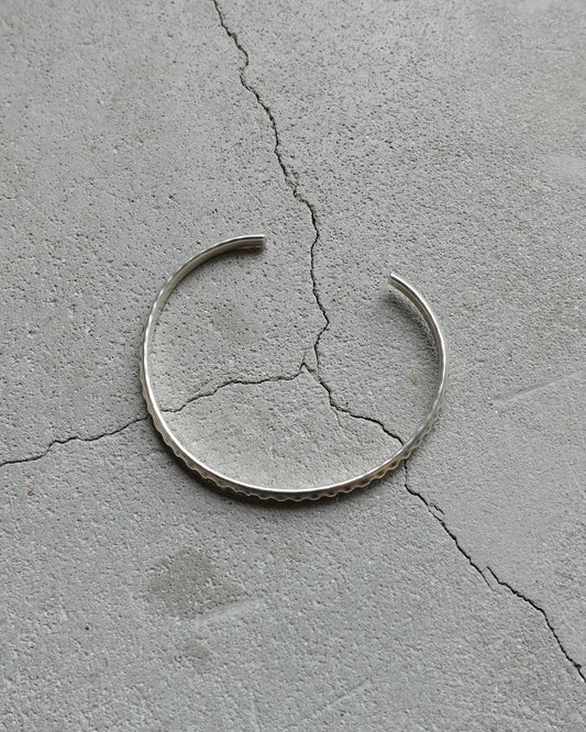 Karen Silver Hammered Bangle #4
