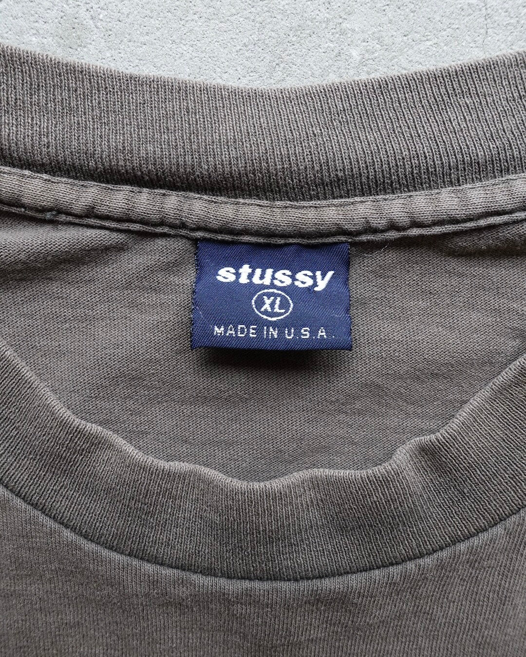 90s Stussy Saxophone Man Pigment Dyed T-Shirt / Made in USA