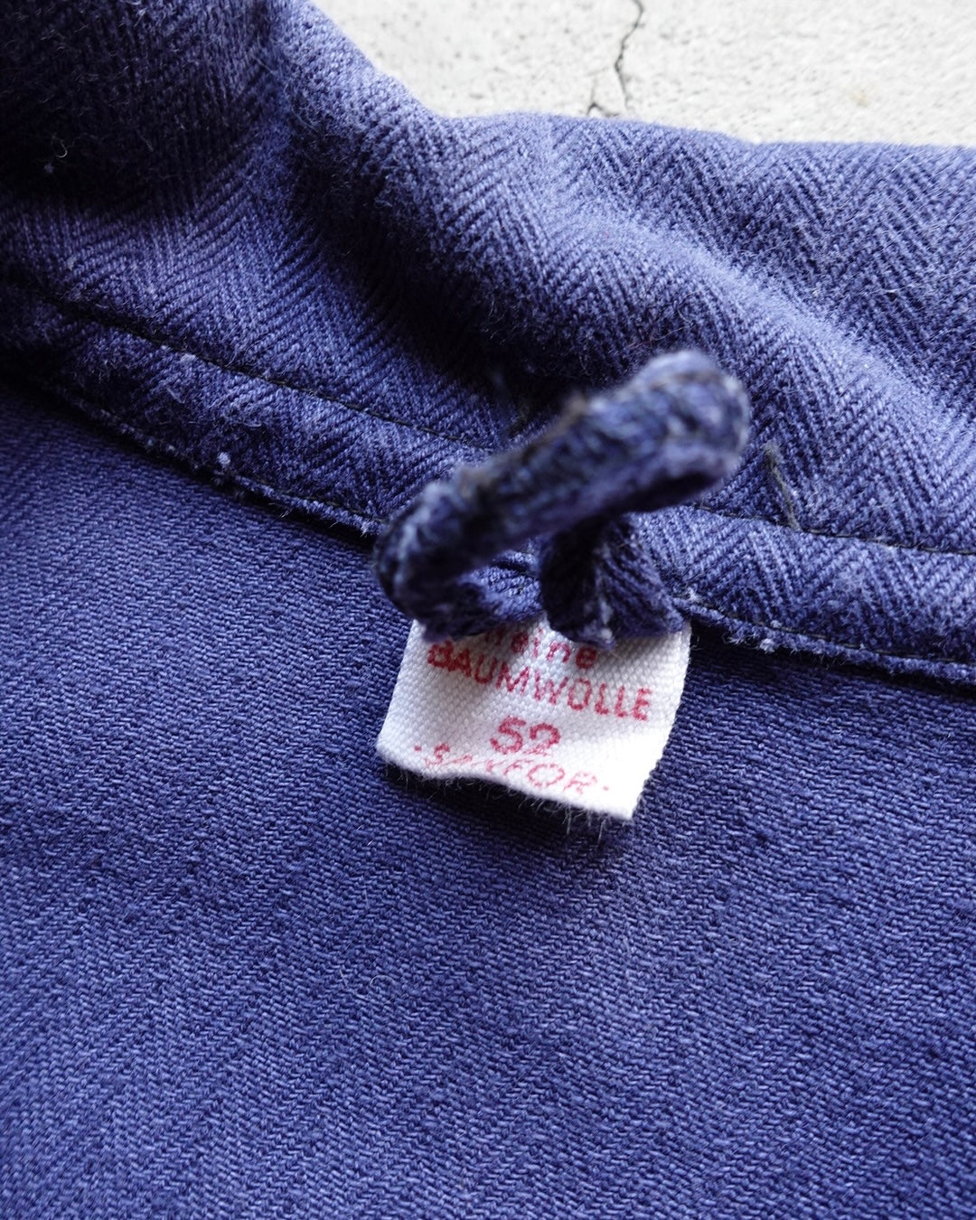 Euro Work Jacket Navy Herringbone