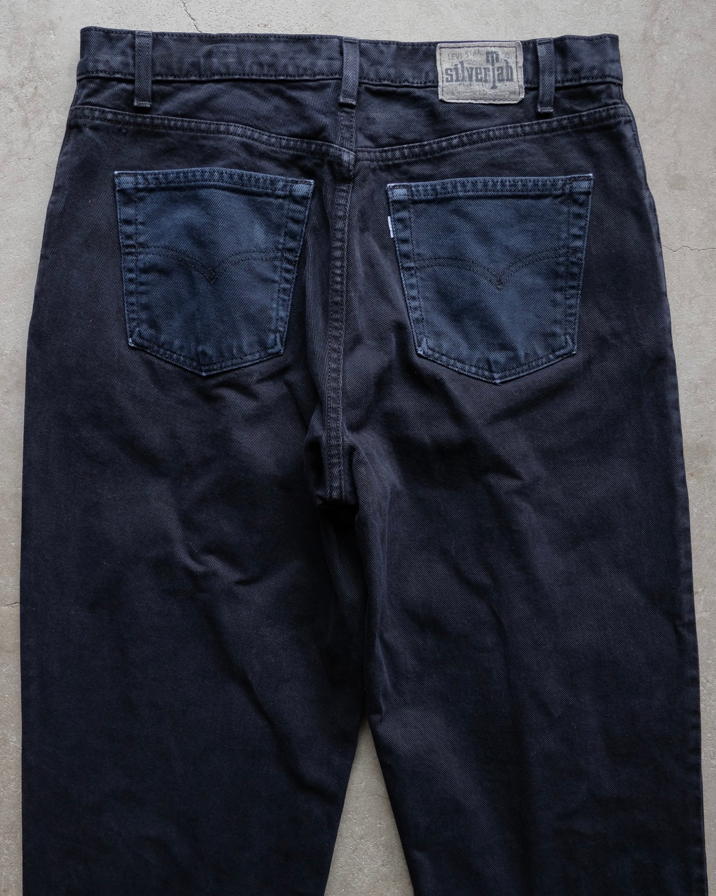 90s Levi's Silver Tab Loose Black Dyed Denim / Made in USA