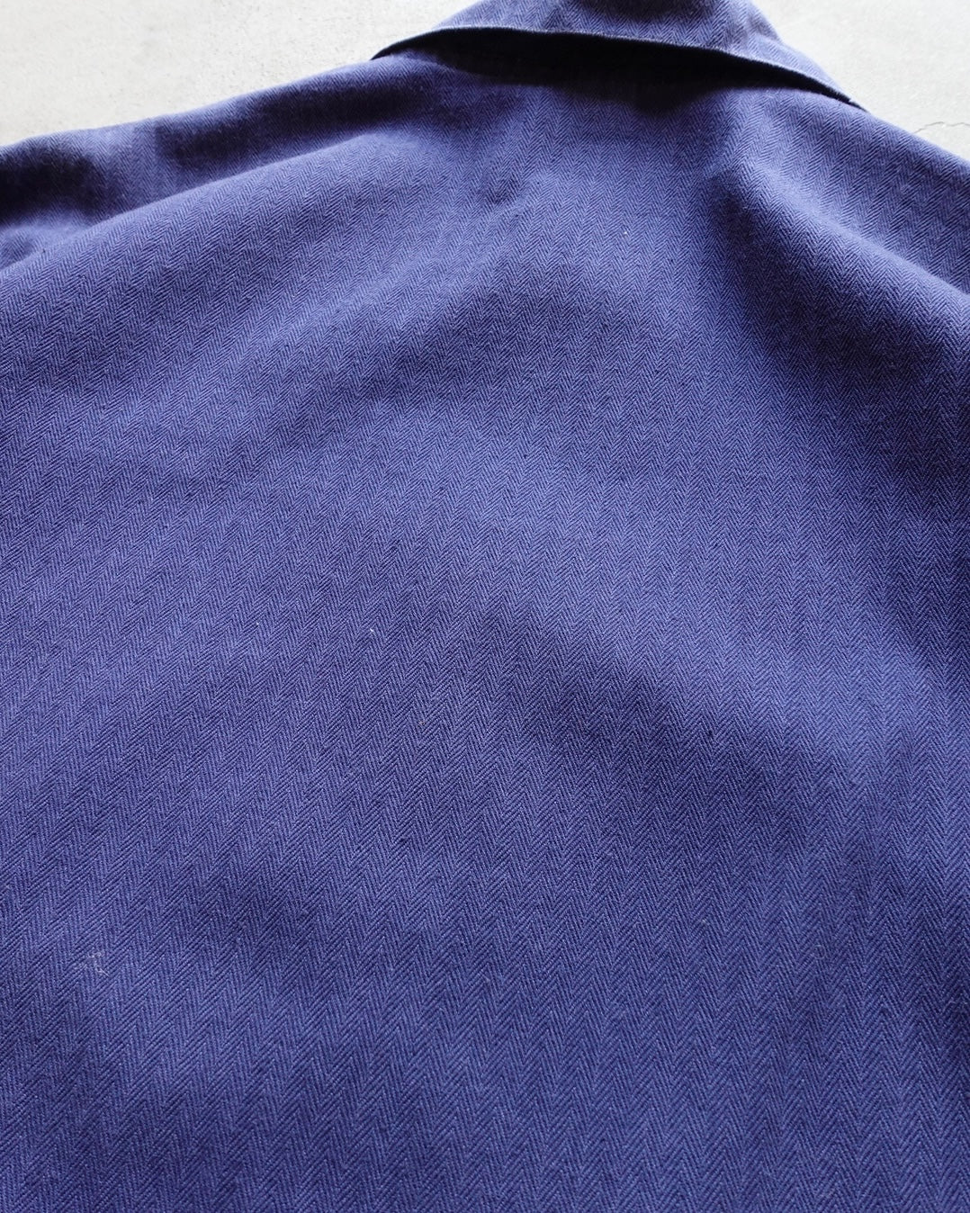 Euro Work Jacket Navy Herringbone