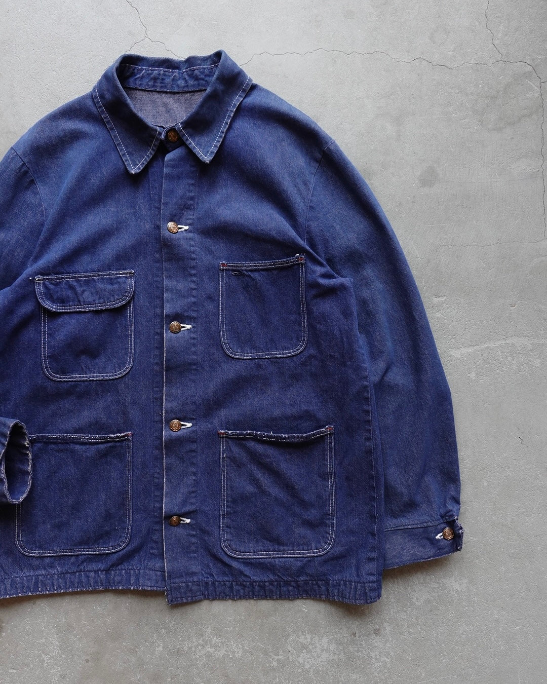 60s-70s Wrangler Denim Coverall Chore Coat
