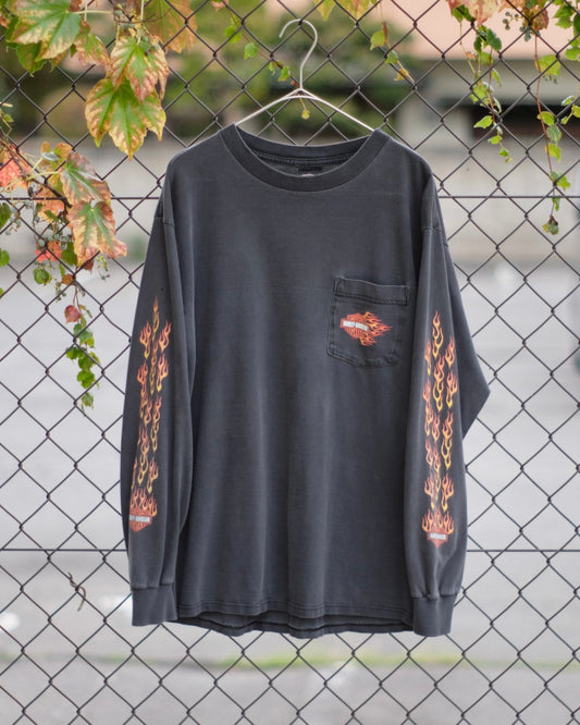 00s Harley-Davidson Lone Star Long Sleeve T-Shirt / Made in USA