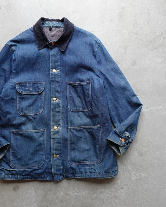 60s-70s Wrangler Denim Coverall Jacket / Made in USA