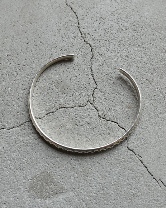 Karen Silver Hammered Bangle #4