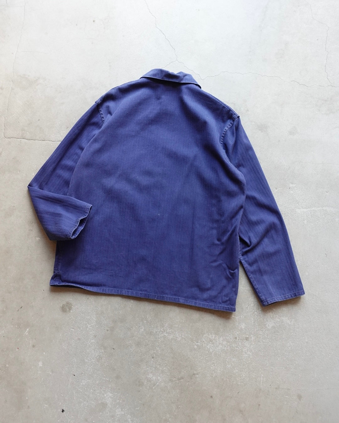 Euro Work Jacket Navy Herringbone