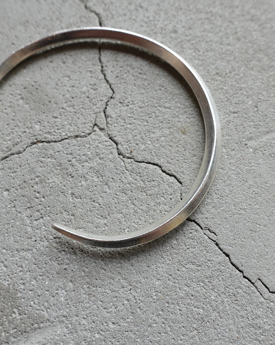 Karen Silver Hammered Bangle #3
