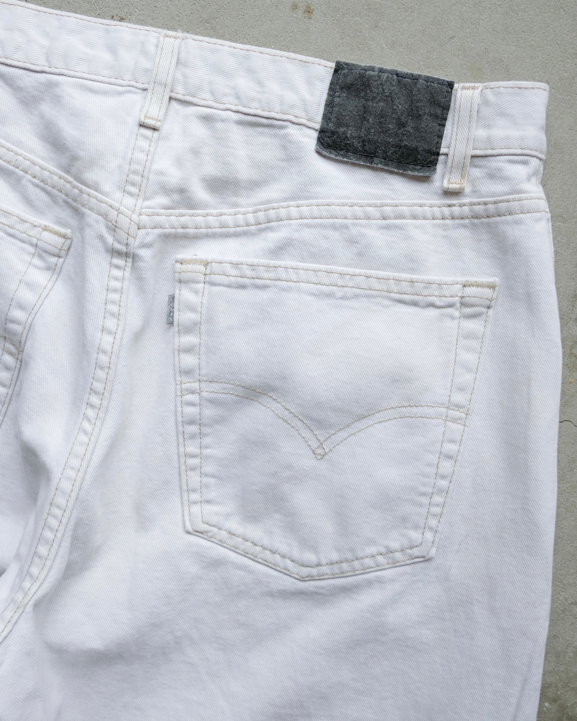 90s Levi's Silver Tab Straight + Loose White Denim / Made in USA