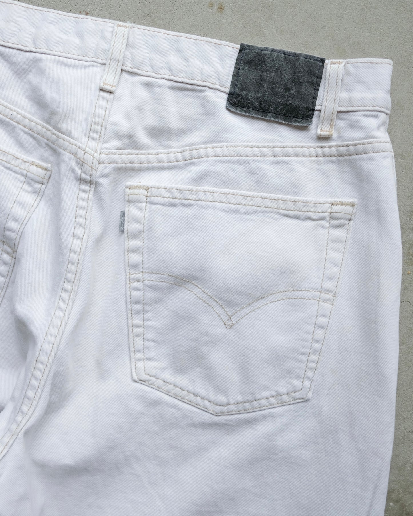 90s Levi's Silver Tab Straight + Loose White Denim / Made in USA