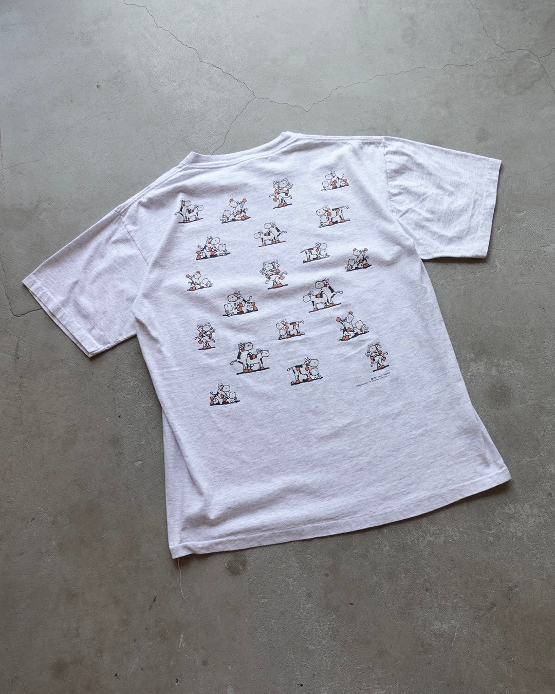 90s Coast Trends Cow All-Over Print T-Shirt / Made in USA