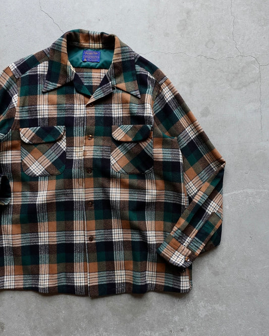 60s-70s Pendleton Wool Plaid Shirt / Made in USA