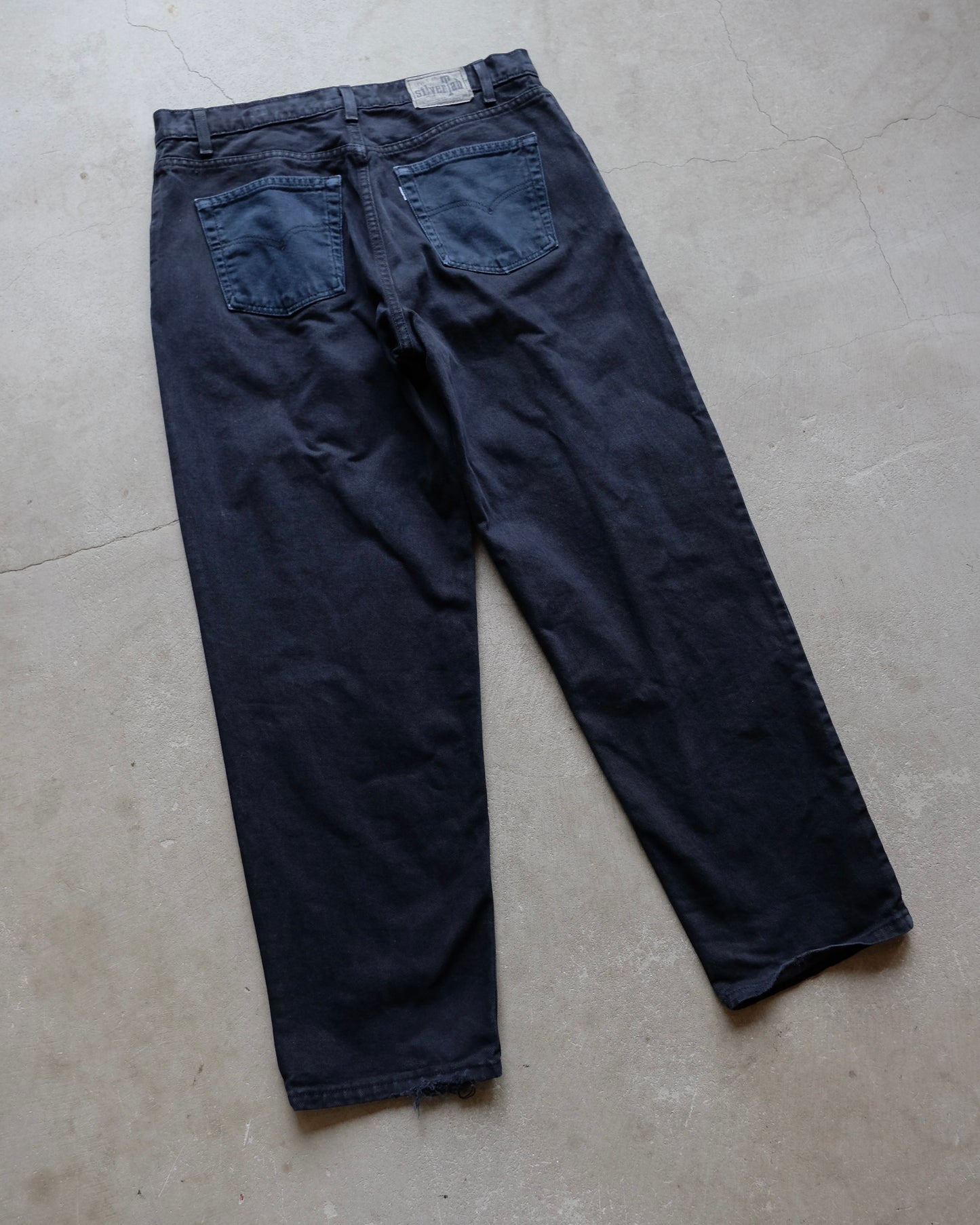 90s Levi's Silver Tab Loose Black Dyed Denim / Made in USA