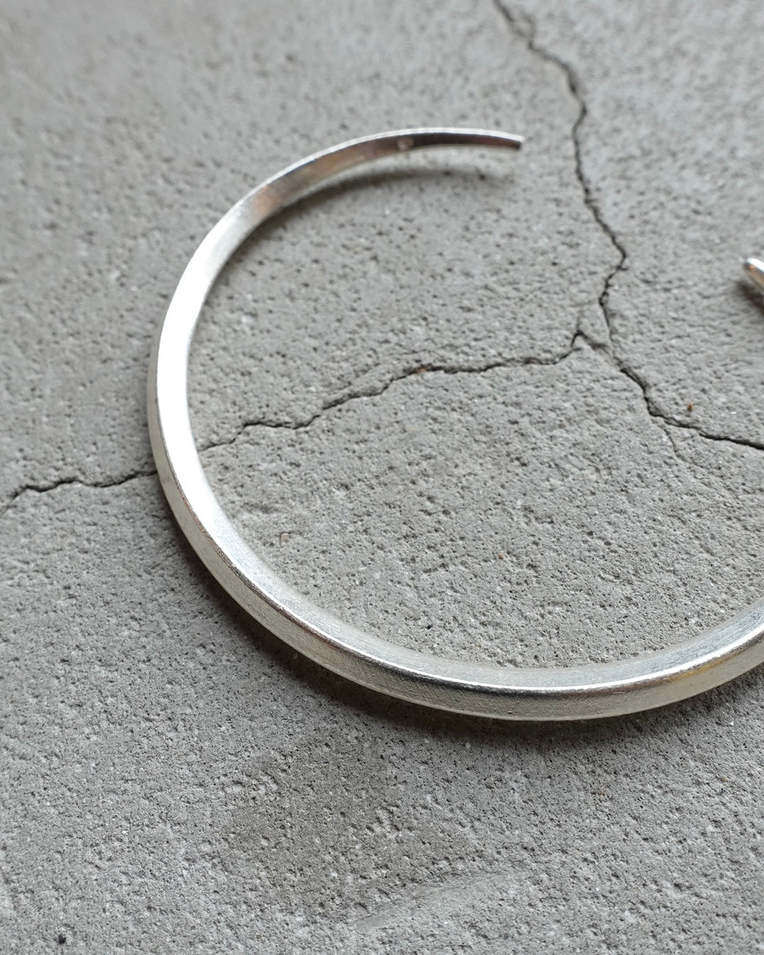Karen Silver Hammered Bangle #3
