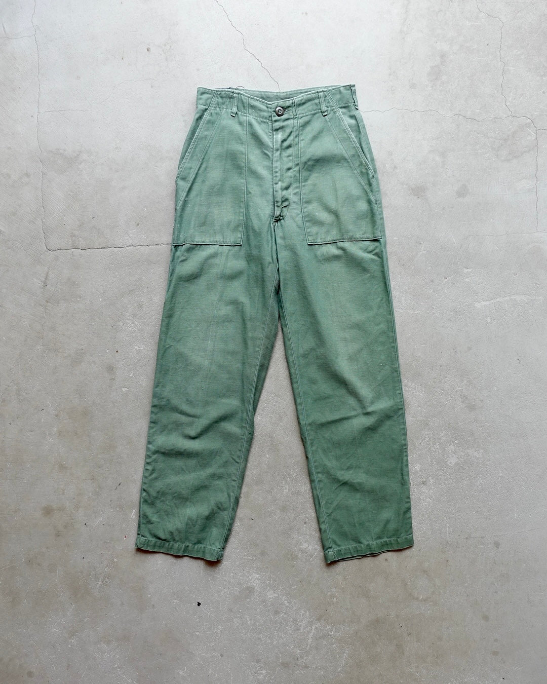 70s U.S.ARMY Baker Pants / Trousers Men's Cotton Sateen OG-107