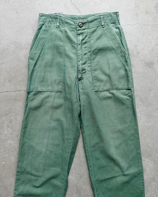 70s U.S.ARMY Baker Pants / Trousers Men's Cotton Sateen OG-107