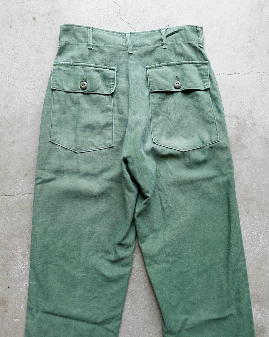 70s U.S.ARMY Baker Pants / Trousers Men's Cotton Sateen OG-107