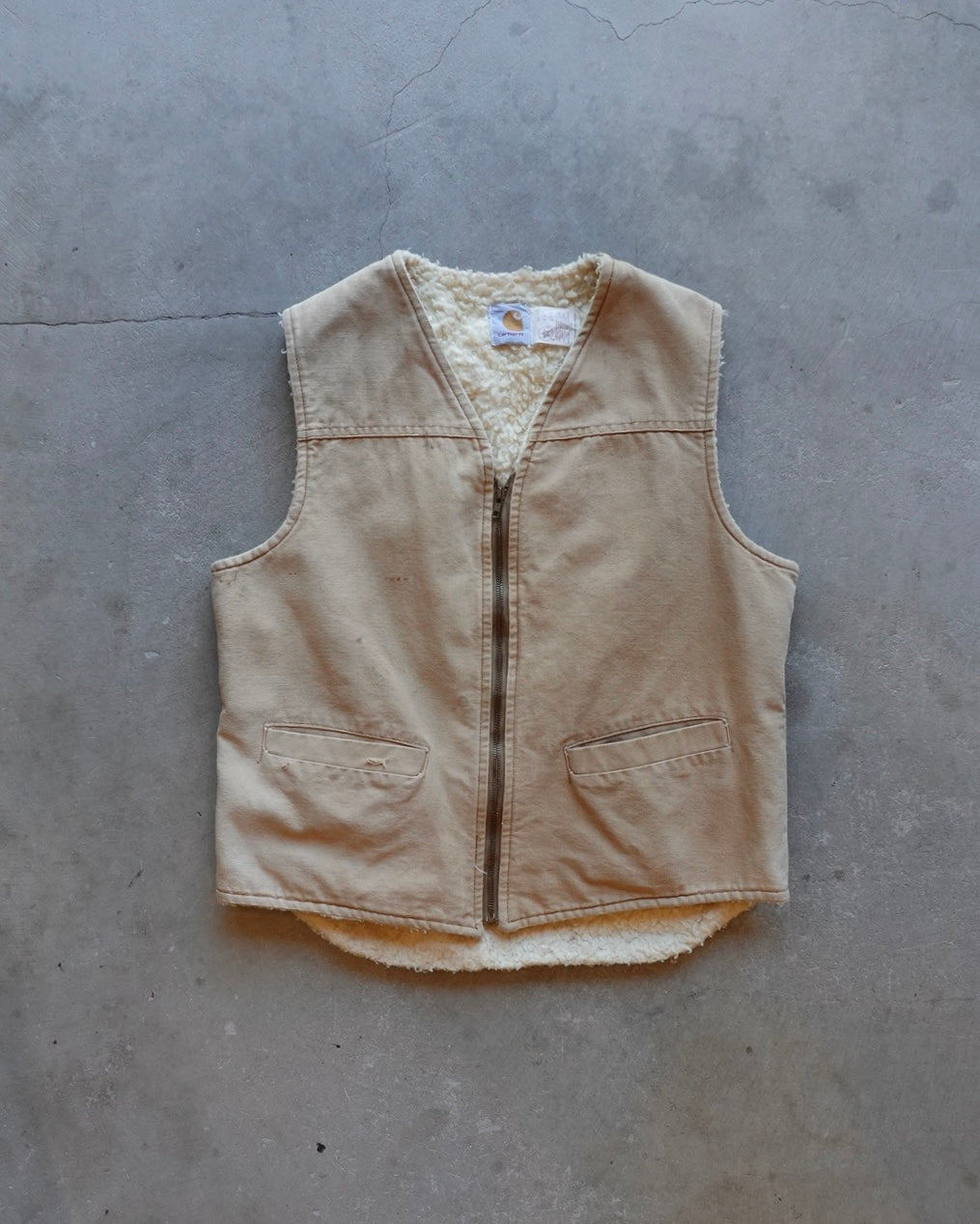 90s Carhartt Sherpa Lined Duck Vest