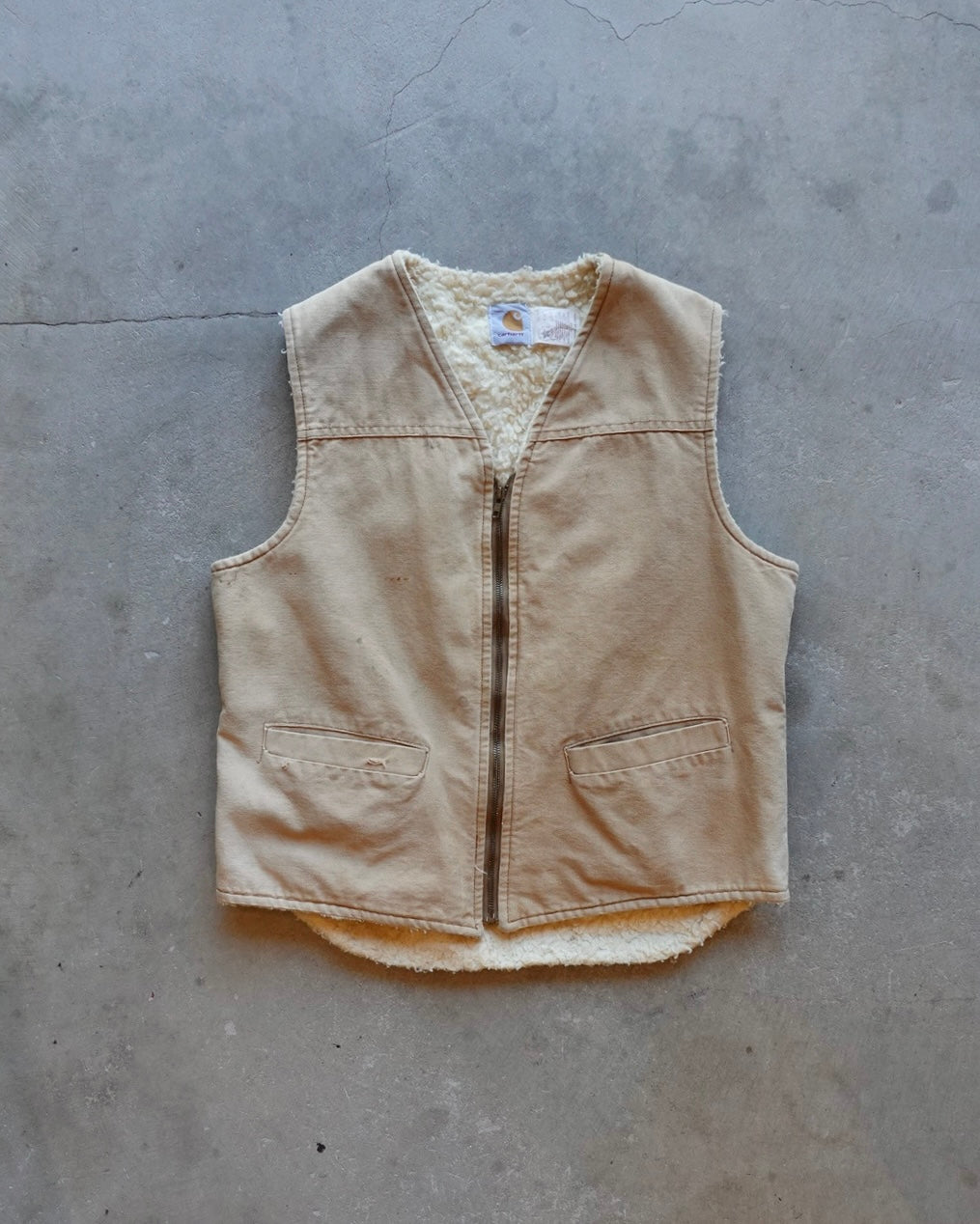 90s Carhartt Sherpa Lined Duck Vest