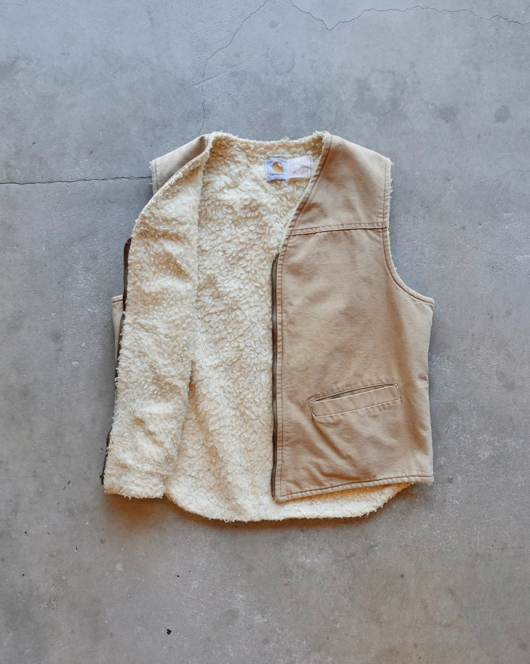 90s Carhartt Sherpa Lined Duck Vest