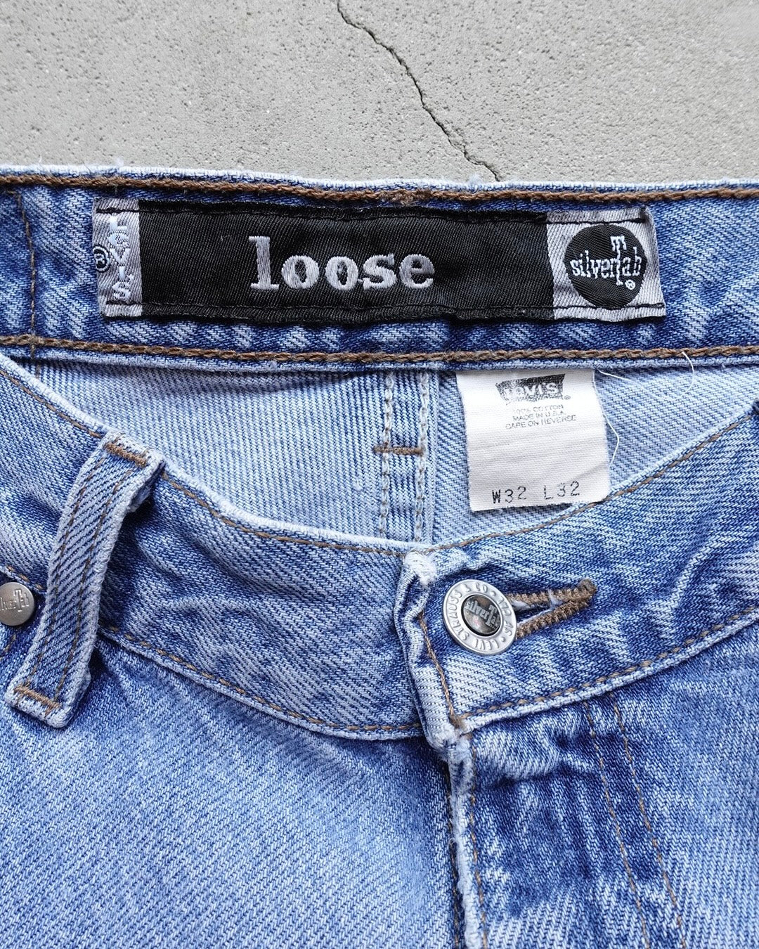 90s Levi's Loose Denim W32 L32 Light Indigo