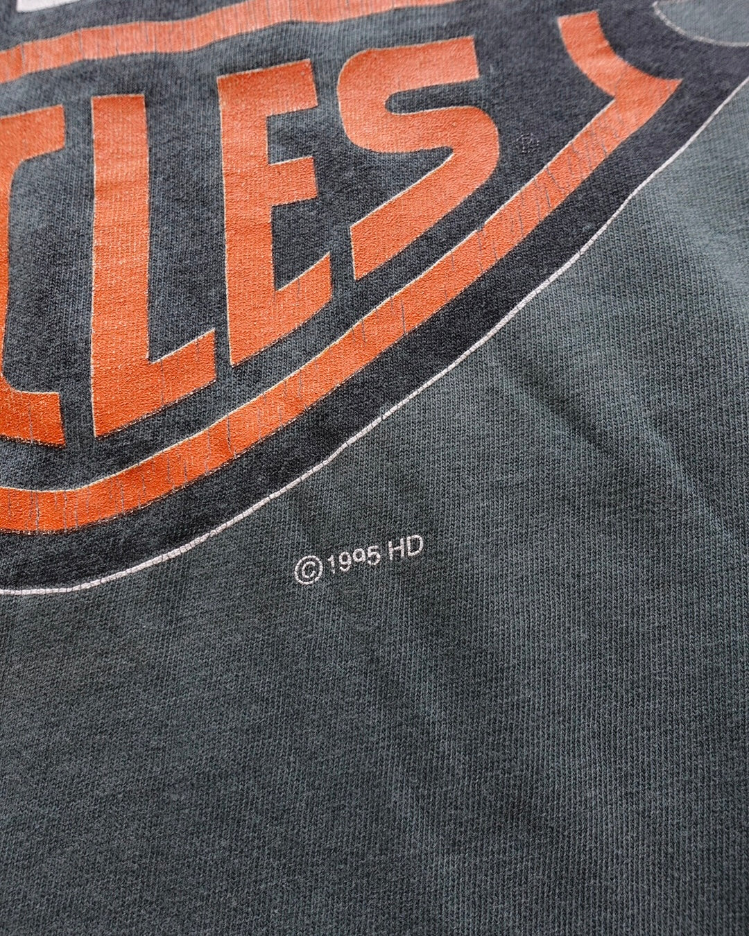 90s Harley-Davidson Eagle Arch Tee Faded Green / Made in USA