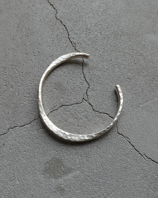 Karen Silver Hammered Bangle