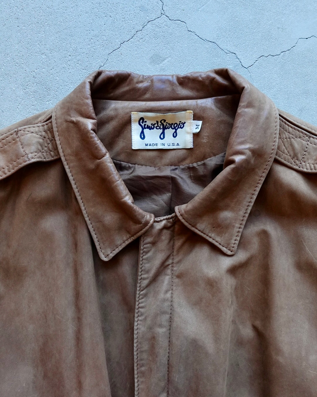 70~80s Brown Leather Jacket