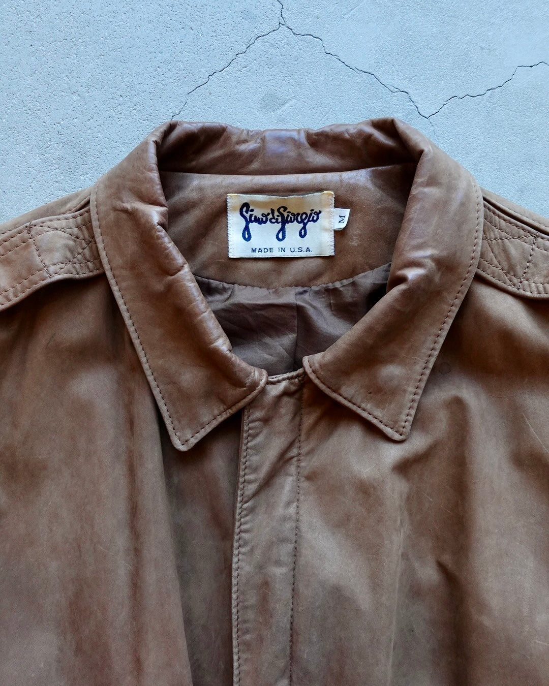 70~80s Brown Leather Jacket