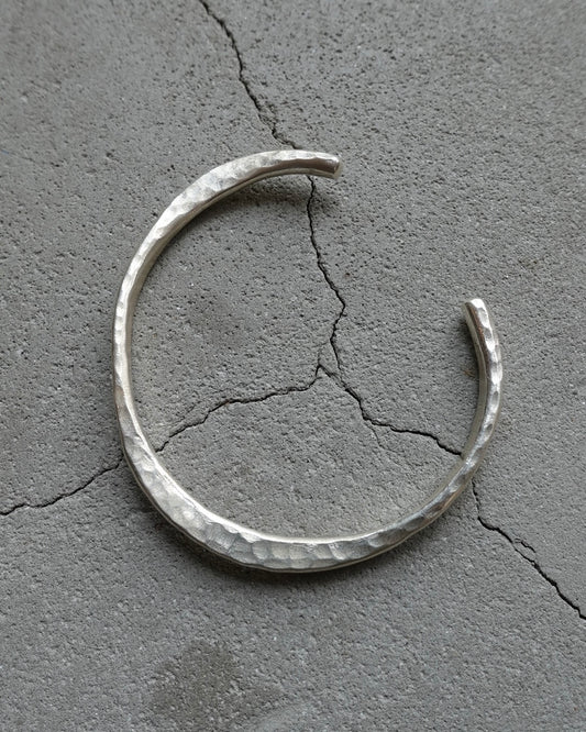 Karen Silver Hammered Bangle