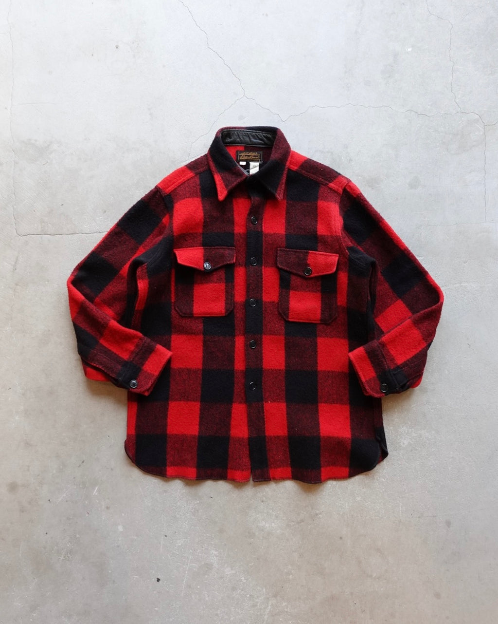 80s–90s Eddie Bauer Buffalo Check Wool Shirt