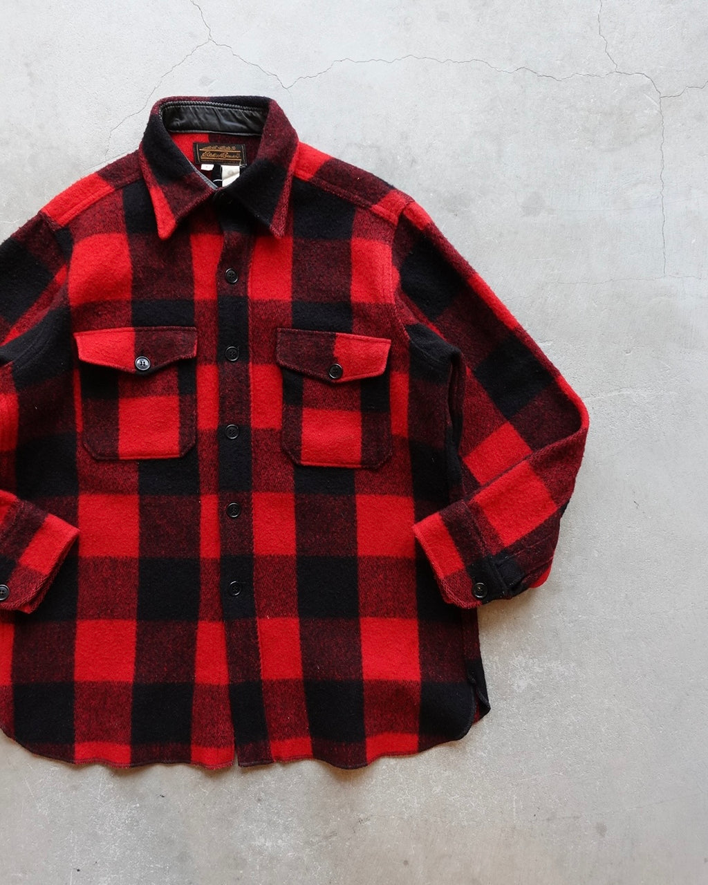 80s–90s Eddie Bauer Buffalo Check Wool Shirt